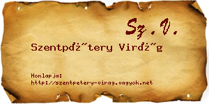 Szentpétery Virág névjegykártya
